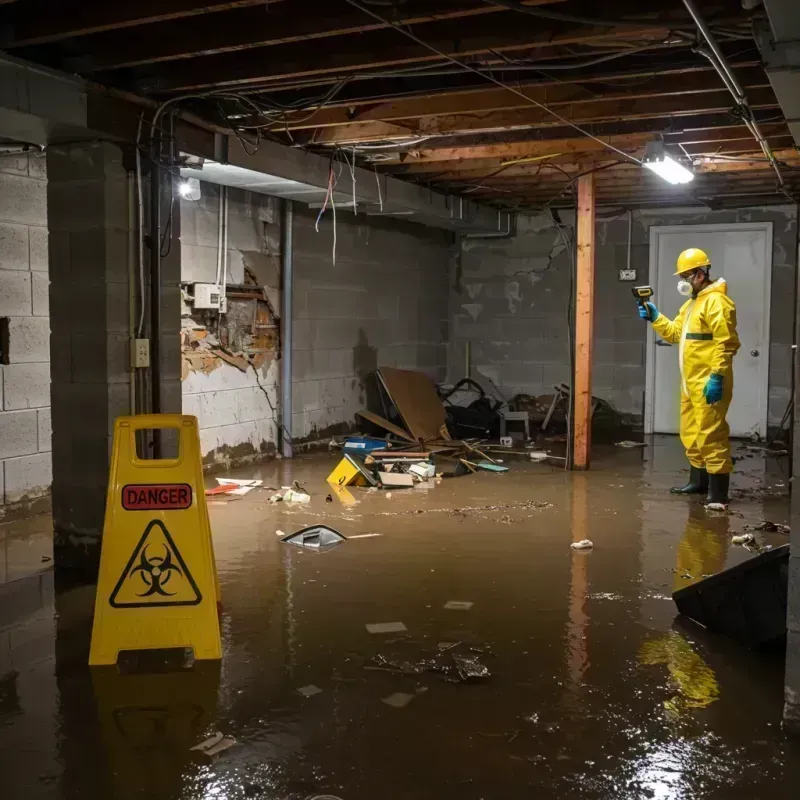 Flooded Basement Electrical Hazard in Washington, VA Property